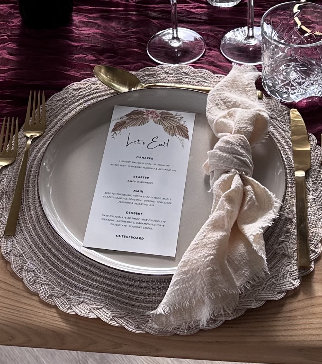 Menu Venachar Lochside Luxury Scottish Wedding Venue-9